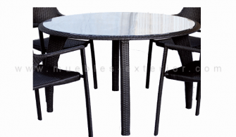 mesa jard&iacute;n  120 redonda