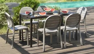 mesas de terraza estrechas aluminio y polipropileno