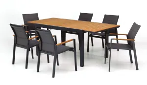 Comedor sillas con mesa extensible con laminas de polywood 2 colores