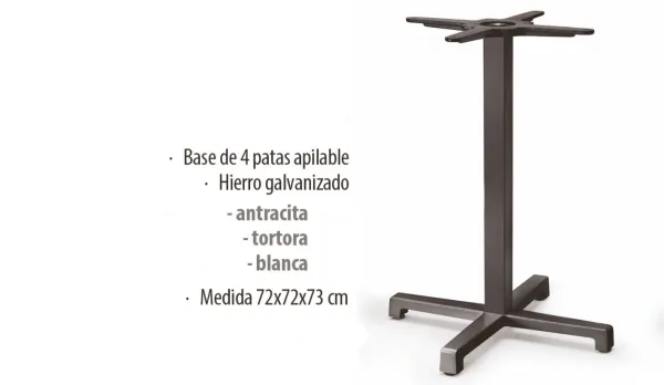 Base de hierro galvanizada