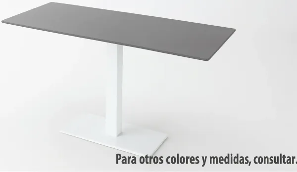 Base Blanca de hierro rectangular para exterior