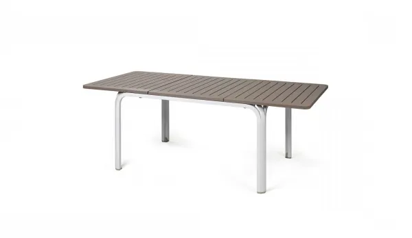 Mesa de 140 extensible a 210 con estructura de aluminio y tablero DURELTOP