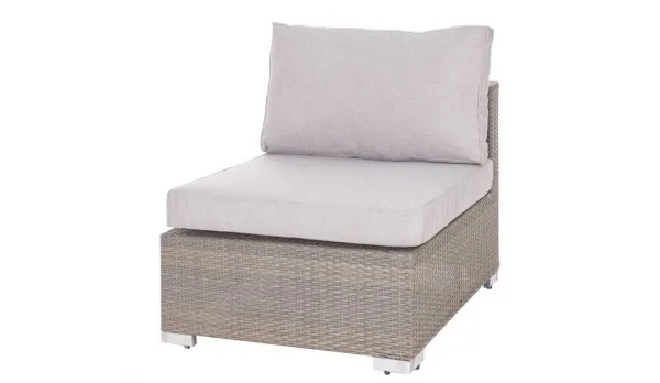 Módulo central sin brazos de rattan