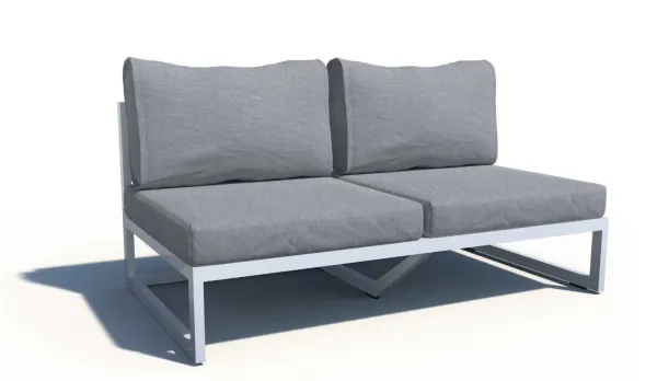 Sofá modular de aluminio con tela náutica "Acapulco"