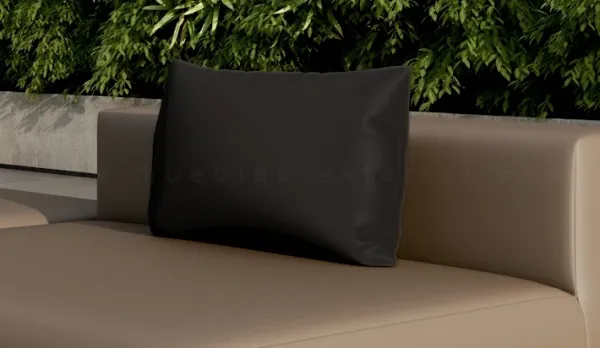 Cojin decorativo adicional de respaldo 55 x 35 de ancho tela impermeable