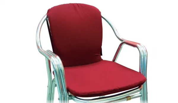 Cojín de POLIÉSTER o ACRILICO para silla respaldo curvo exterior de aluminio