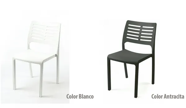 silla sin brazos exterior de polipropileno