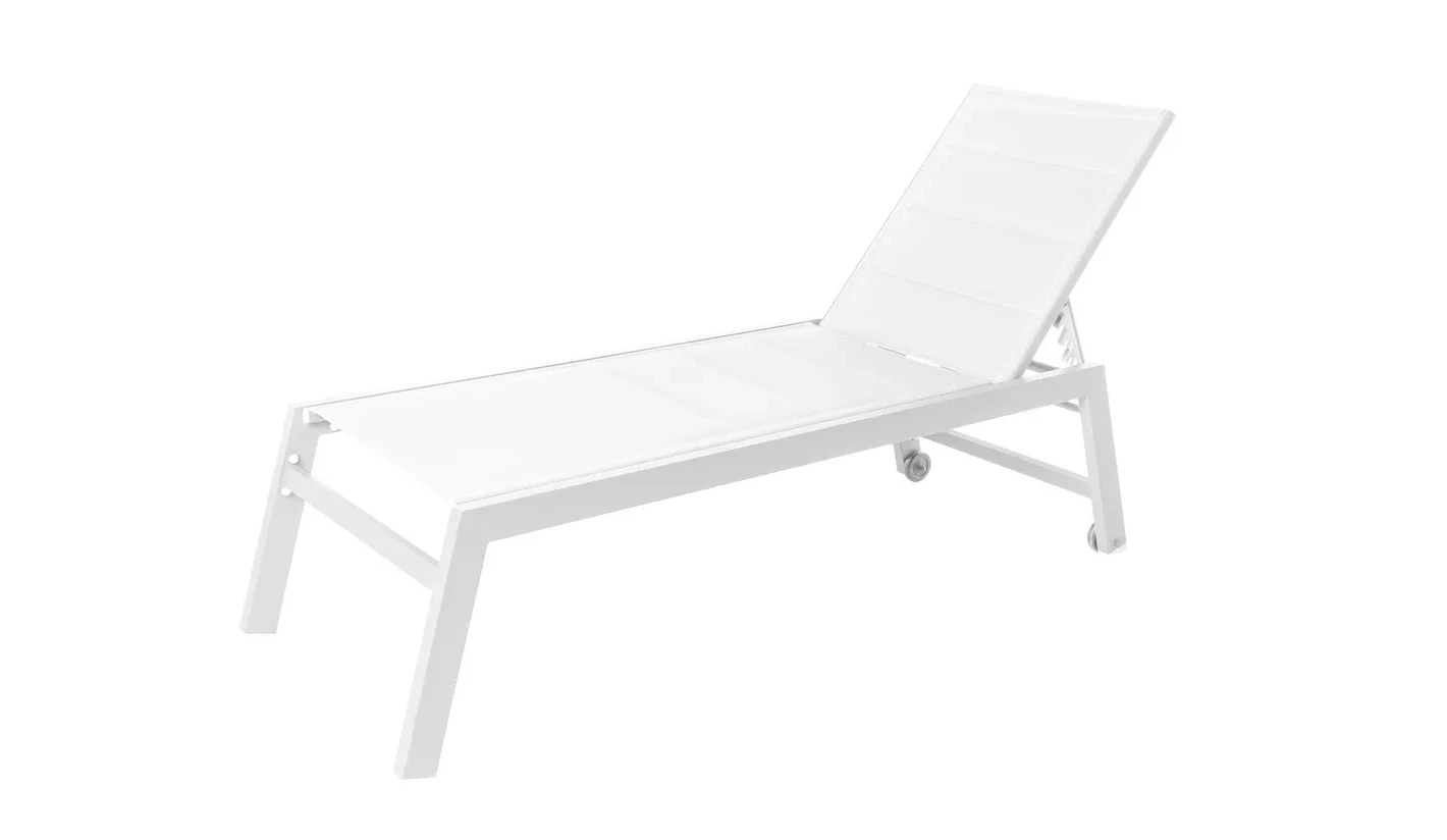 Tumbona de aluminio alta