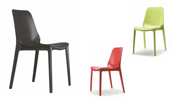 Silla de polipropileno sin brazos Ginebra (exterior e interior)