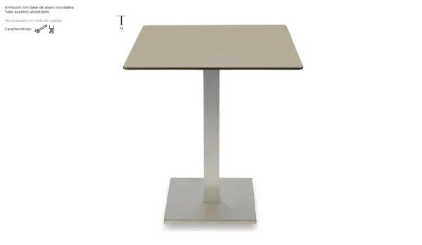Mesa completa base de acero con tablero de compacto