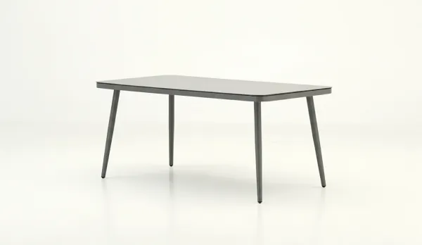 Mesa de comedor exterior de aluminio en dos colores