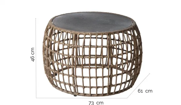 Mesa de centro Akura de rattan sintético