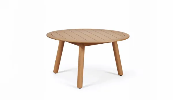 Mesa de café de eucalipto redonda 75cm