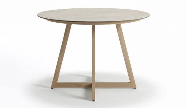 Mesa terraza redonda con sobre de compacto fenólico 120 cm