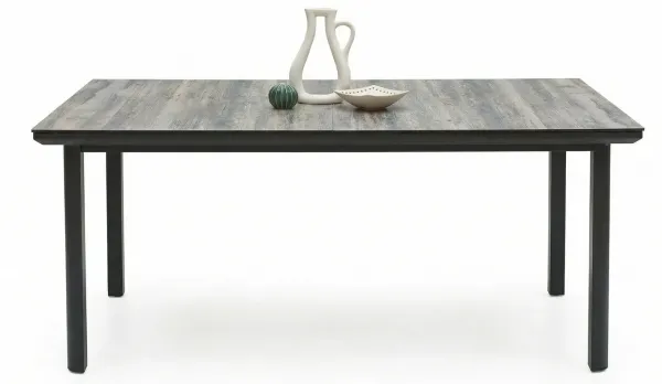 Mesa fija de 160 x 90 con sobre de cristal imitación cerámica