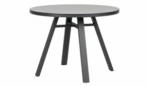 Mesa redonda antracita con sobre cerámico