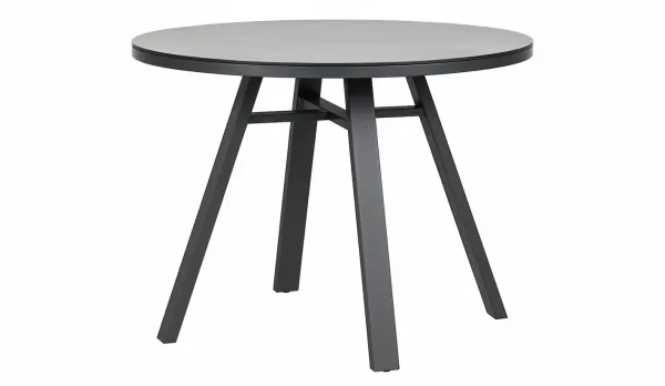 Mesa redonda antracita con sobre cerámico