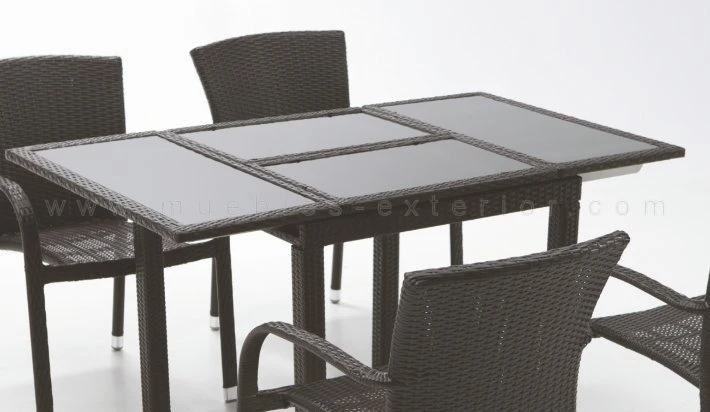 Mesa De Jardin Extensible 152 210 X 90 Negro