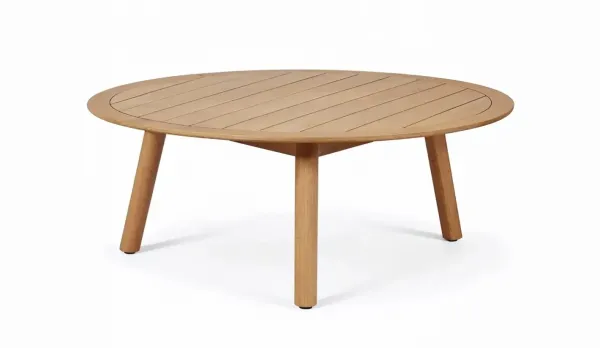 Mesa jjardín de café de eucalipto redonda 90cm