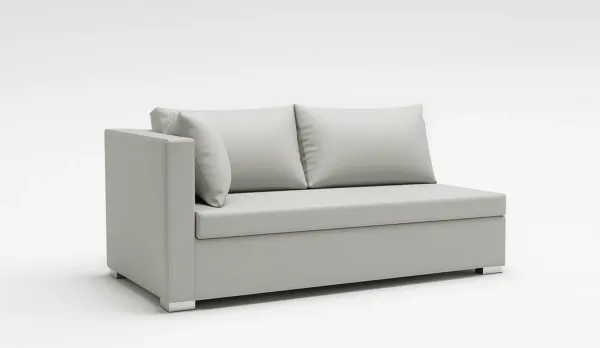 Sofá modular "Project" con brazo derecho 2 asientos 155,5cm.