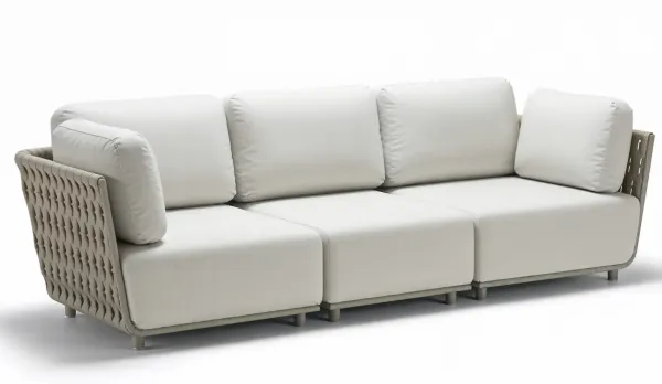 Sofá de 3 módulos waterproof en dos colores, exterior