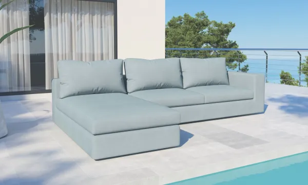 Conjunto sofas de jardín con chaise longue VITA