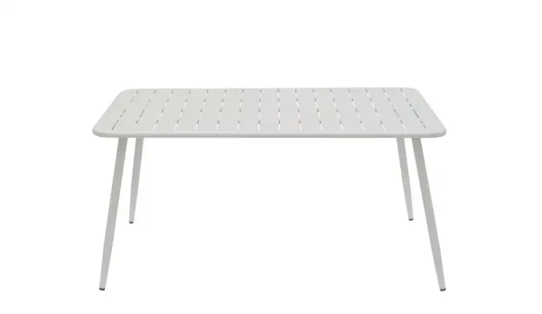 Mesa exterior de acero 150x90 en color Blanco
