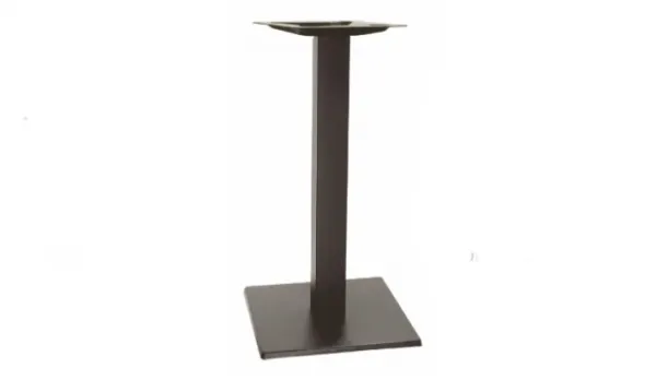 Pie de mesa CUADRADO en HIERRO exterior (color negro)