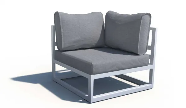 Rinconera de aluminio con tela náutica "Acapulco"