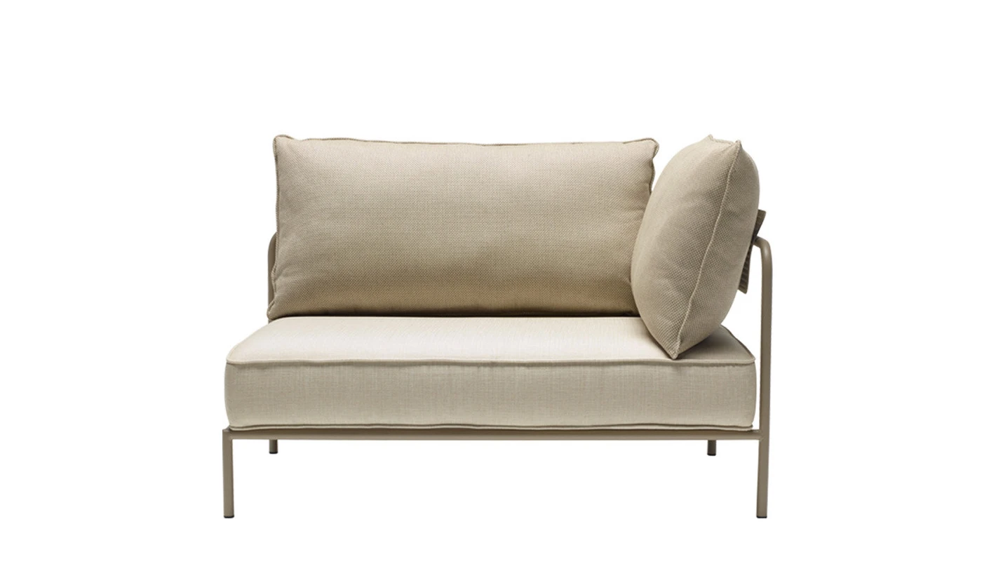 Módulo con brazo izquierdo tejido Ágora o Sunbrella