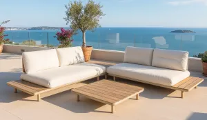 Sofá de madera para exterior