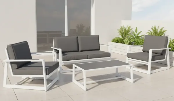 Set Sofás de jardín aluminio