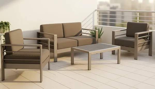 Set sofás de aluminio