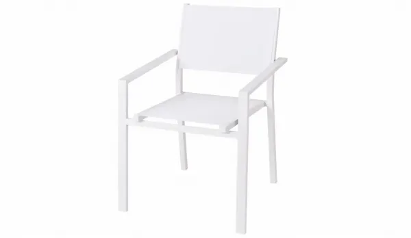Silla de aluminio exterior en BLANCO