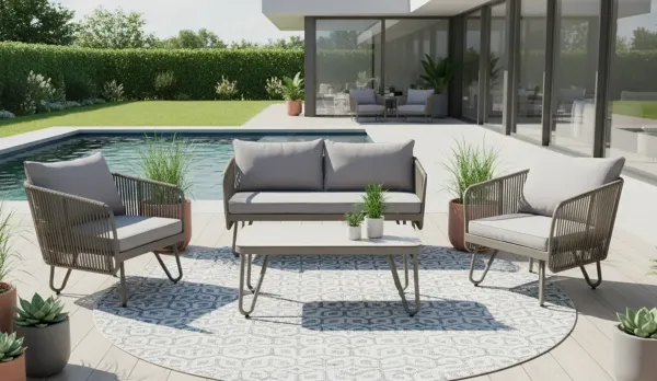 Set de aluminio en cuerda Textilene