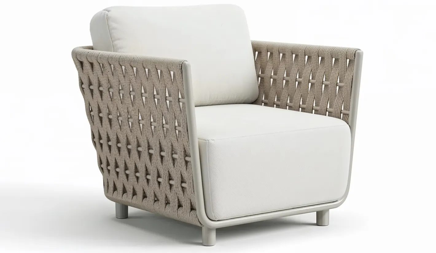 Sillón con batyline con cojines waterproof en dos colores