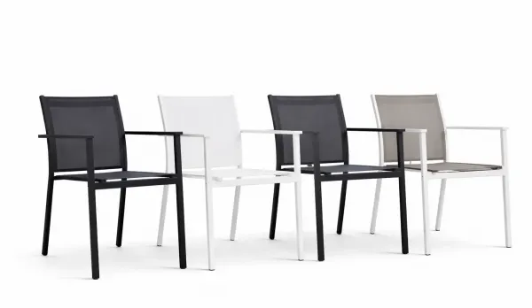 Sillón de aluminio con textilene