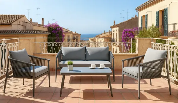 Set de aluminio en cuerda Olefin en dos colores