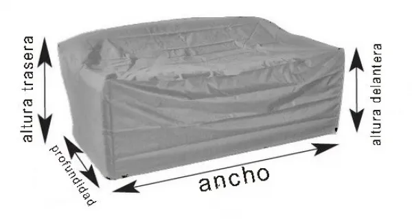 Funda a medida para Sofá de jardin