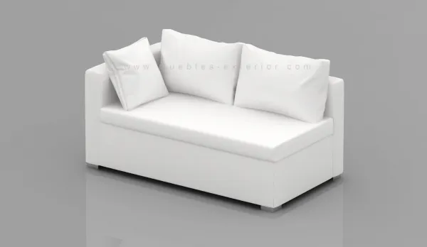Sofá modular "Project" con brazo derecho 2 asientos 155,5cm.