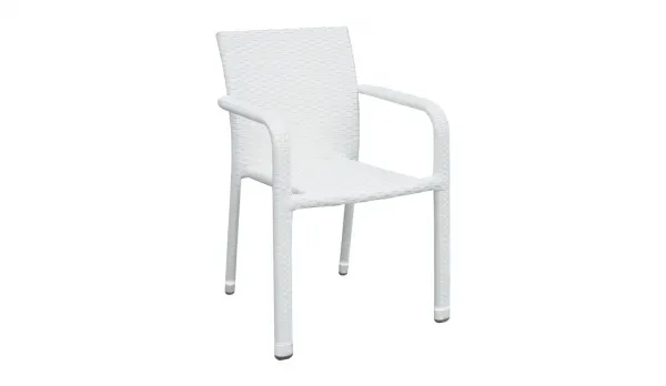silla de terraza blanca