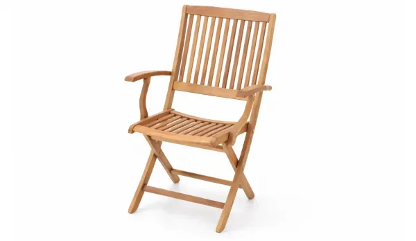 Silla de teca con brazos