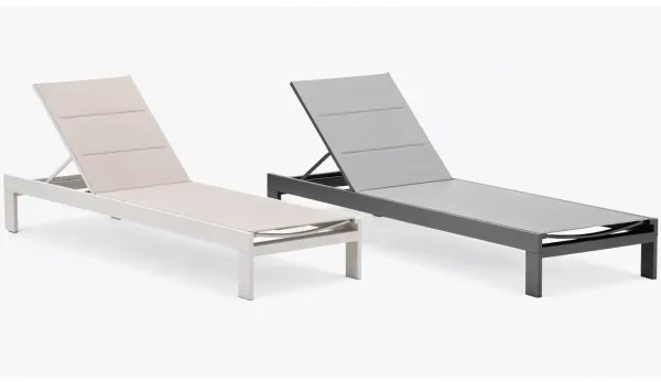 Tumbona de aluminio textilene acolchado