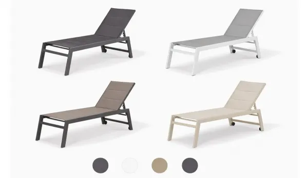Tumbona de aluminio en varios colores