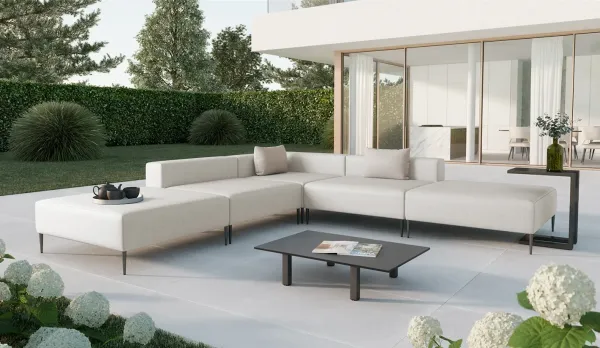 Mobiliario exterior de diseño con tela impermeable