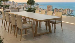 Conjunto comedor jardin  mesa extensible de hasta 300 cm.