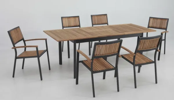 Conjunto muebles de jardín de teca