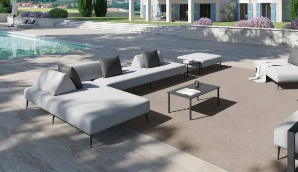 Sofás exterior modulares en telas impermeables - 100% exterior