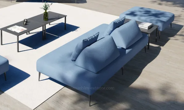 Sofás exterior modulares en telas impermeables - 100% exterior