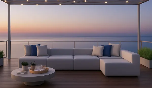 Sofás de exterior Grandes, Extra grandes, Medianos y cortos. Varias medidas de muebles de jardín con telas impermeables